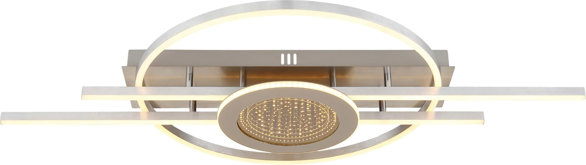 GLOBO LIGHTING Deckenleuchte DONTE silber 3D-Effekt LED