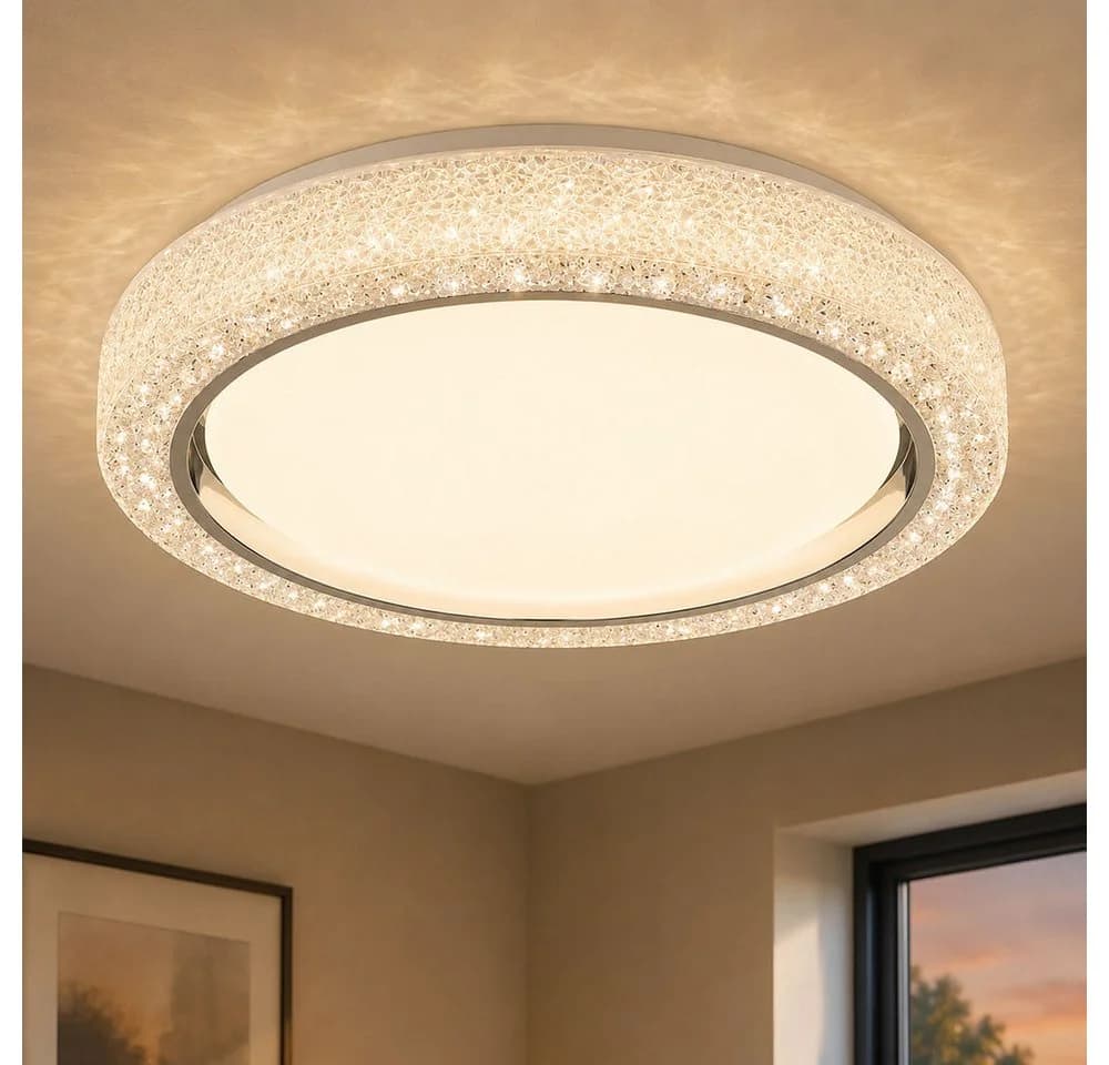 GLOBO LIGHTING LED Deckenleuchte mit CCT-Funktion und Kristallen - Bild 2