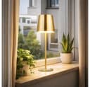GLOBO LIGHTING LED Tischleuchte 2er Set Gold Touchdimmer Akku IP44 Bild 4
