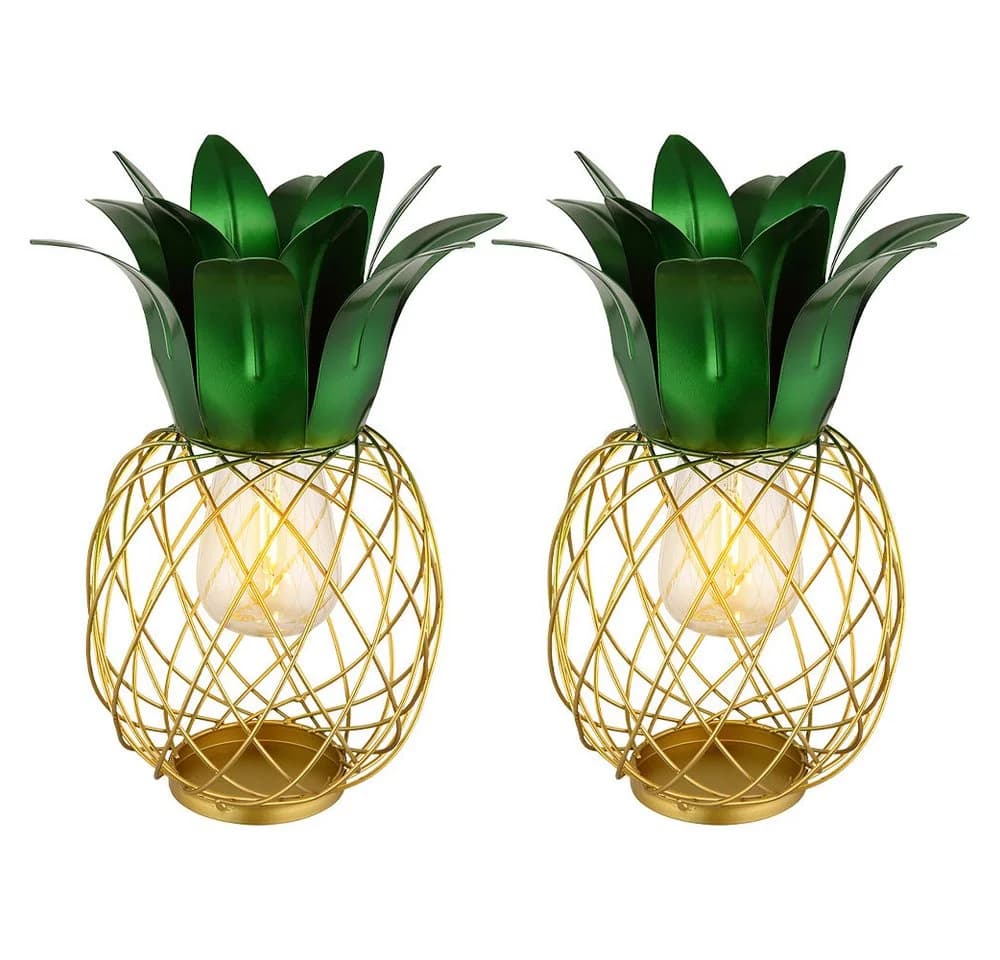 GLOBO LIGHTING Solarleuchte Ananas LED Warmweiß 2er Set