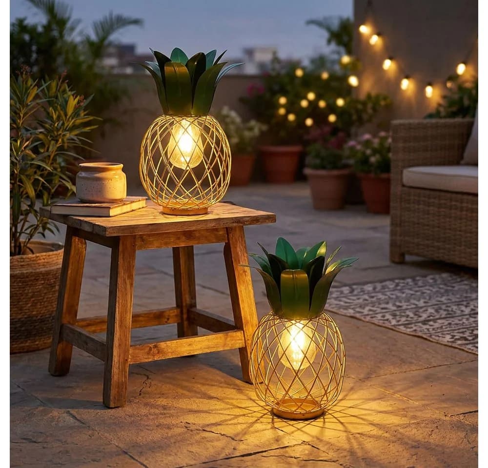GLOBO LIGHTING Solarleuchte Ananas LED Warmweiß 2er Set - Bild 2