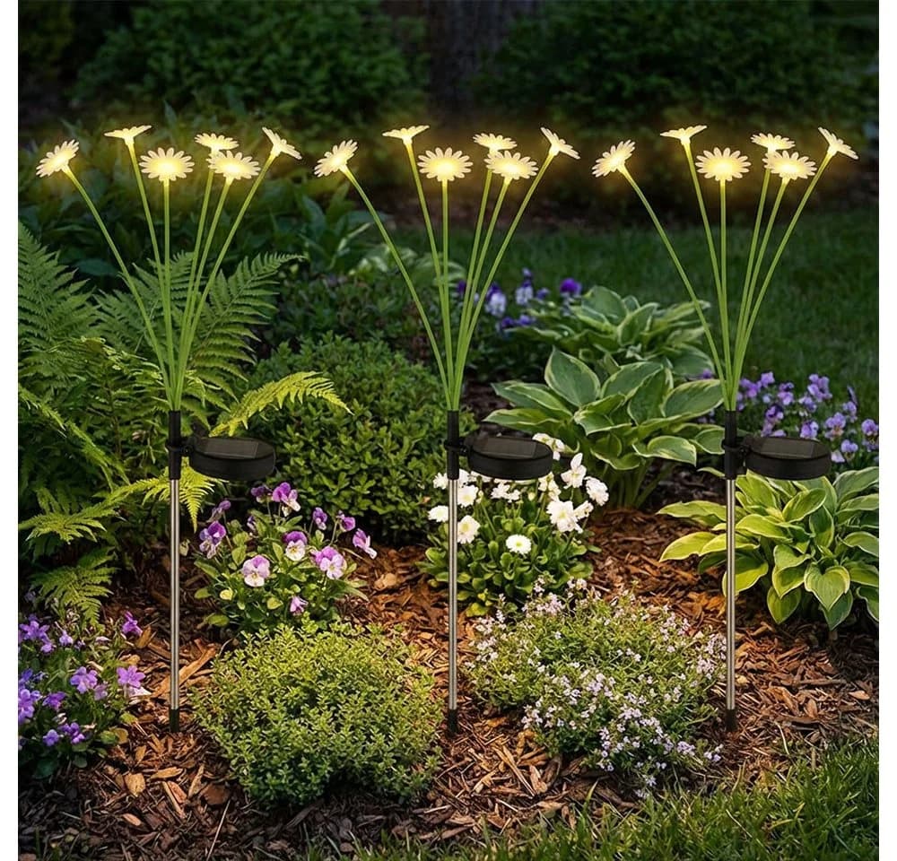 GLOBO LIGHTING Solarleuchte Blumen 3er Set Warmweiß - Bild 2