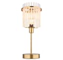 GLOBO LIGHTING Tischleuchte Gold Metall Glasstäbe E14 Bild 5