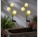 GLOBO LIGHTING Solarleuchte 2er Set Edelstahl Schwarz Grün Gelb Bild 2