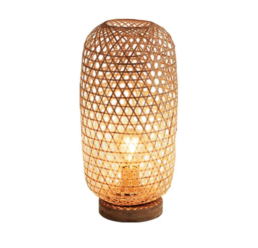GLOBO LIGHTING LED Nachttischlampe Bambus Warmweiß