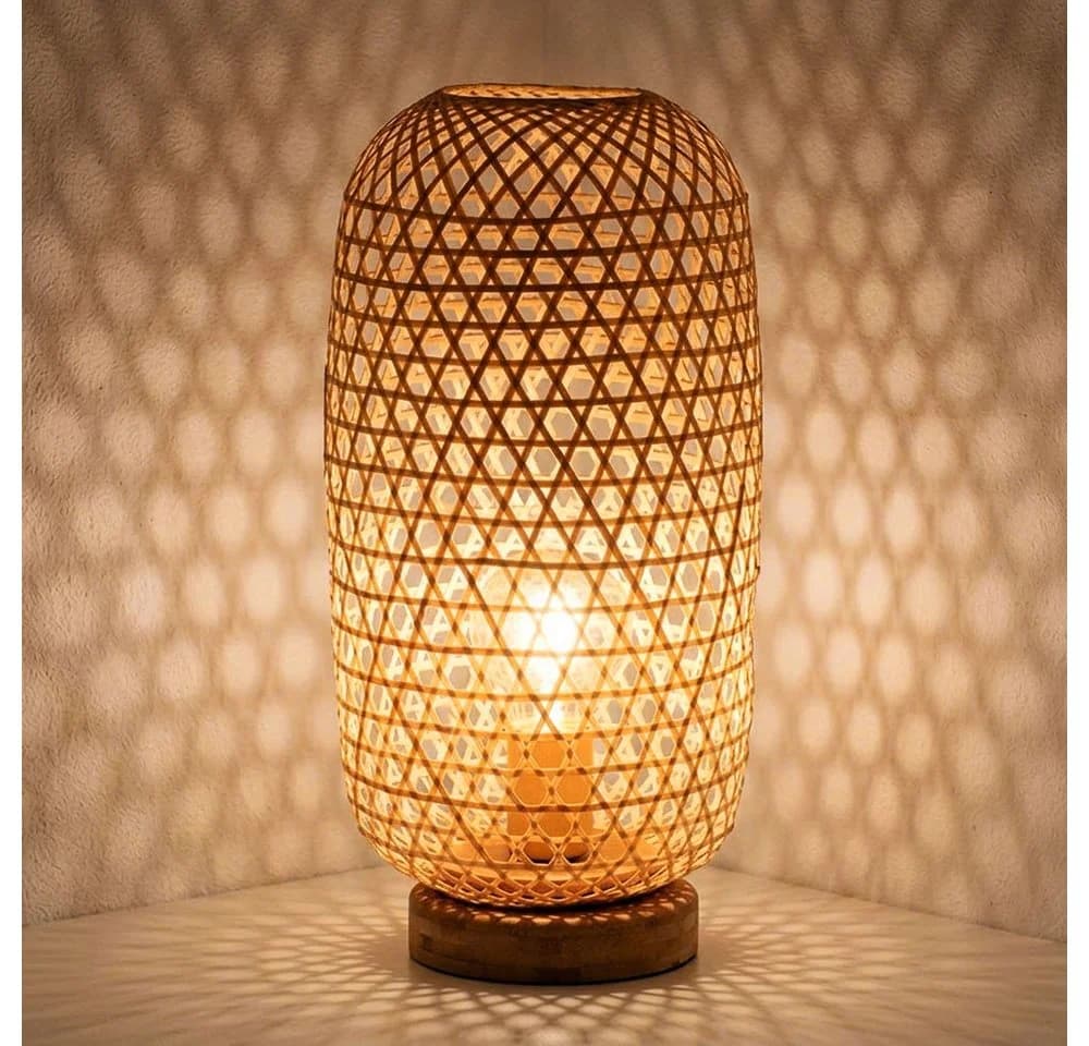 GLOBO LIGHTING LED Nachttischlampe Bambus Warmweiß - Bild 2