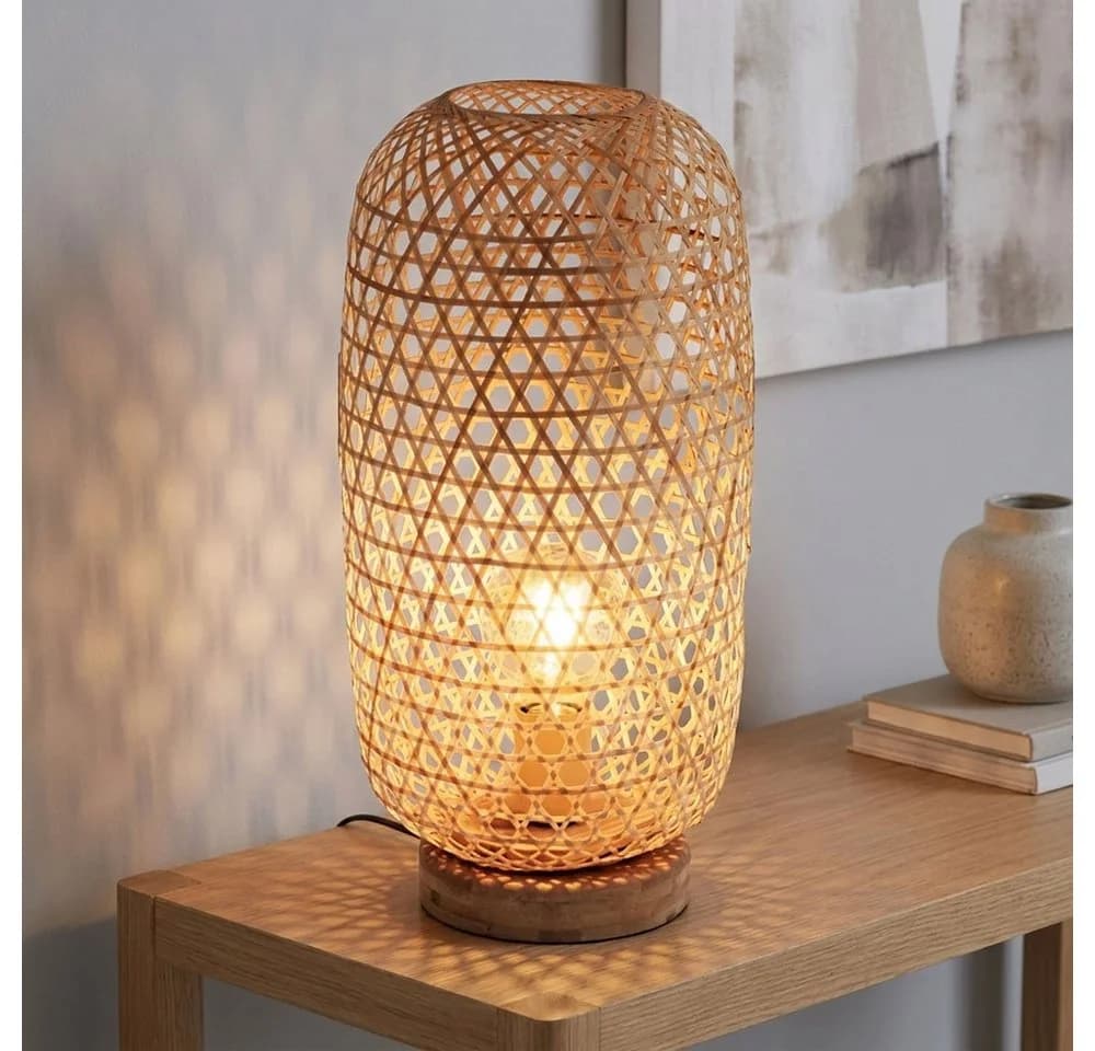 GLOBO LIGHTING LED Nachttischlampe Bambus Warmweiß - Bild 3