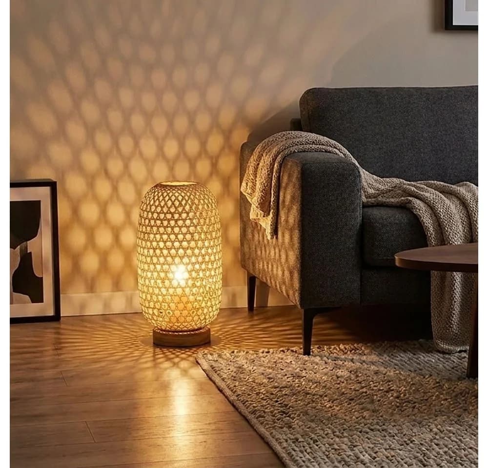 GLOBO LIGHTING LED Nachttischlampe Bambus Warmweiß - Bild 4