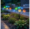 GLOBO LIGHTING LED Solarleuchte RGB Farbwechsler Edelstahl Schwarz IP44 Bild 4