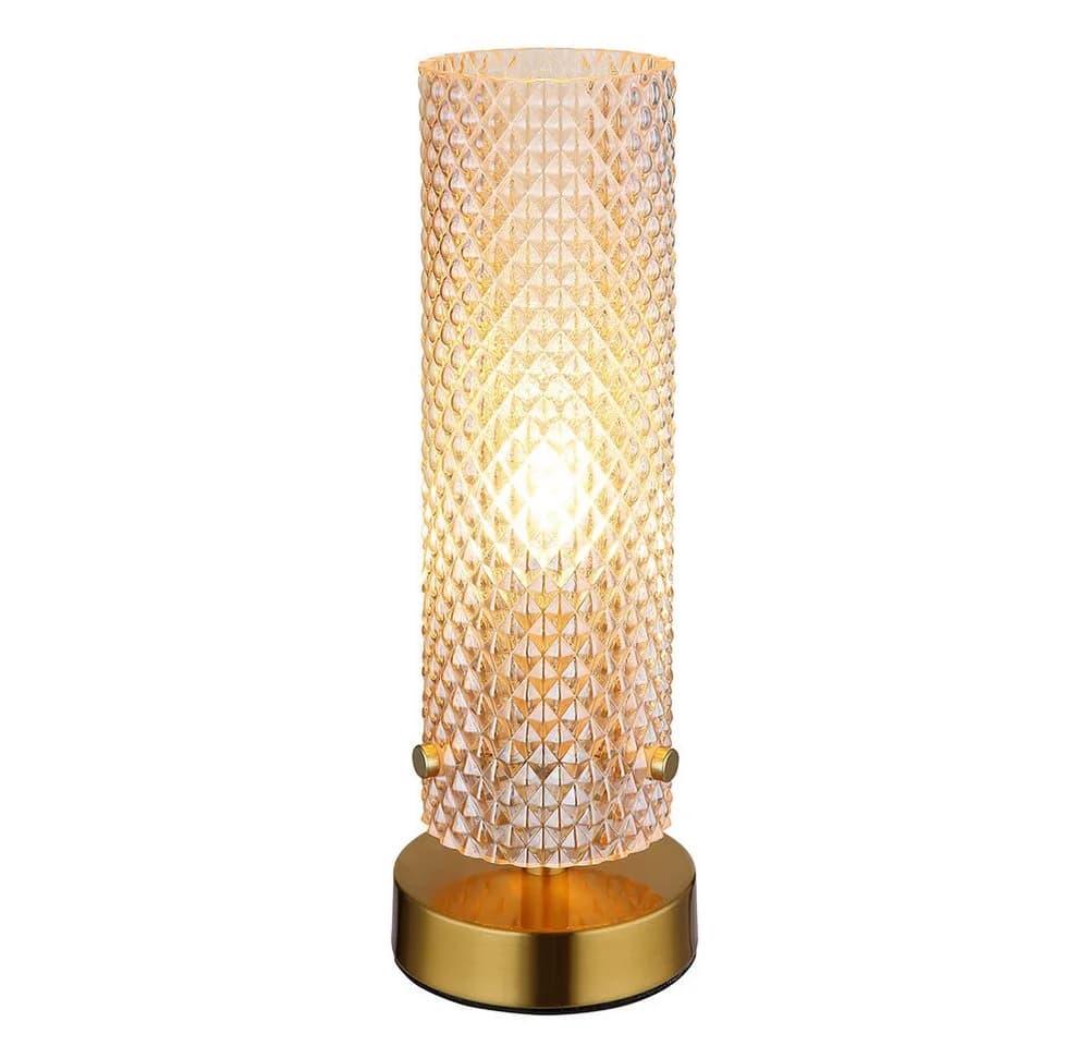 GLOBO LIGHTING LED Nachttischlampe Gold Glas - Bild 2