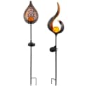 GLOBO LIGHTING Solarleuchte 2er Set mit Flammeneffekt Bild 1