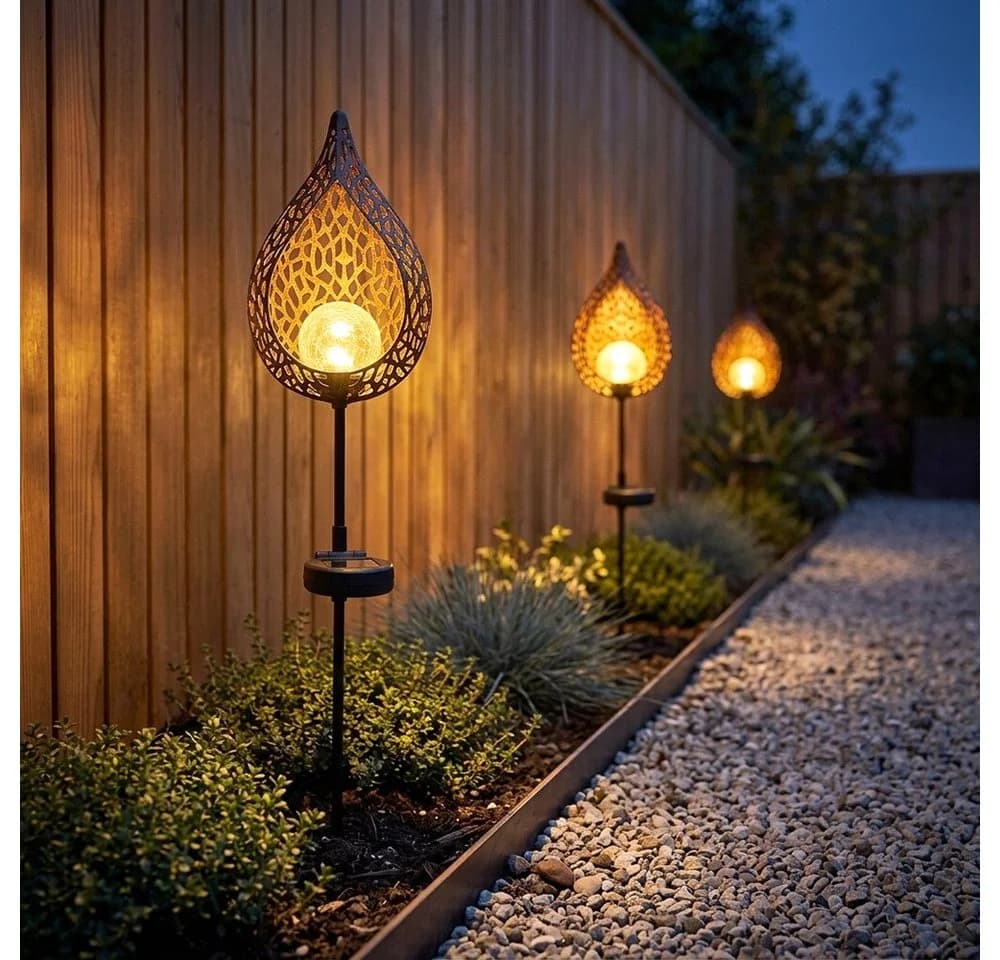 GLOBO LIGHTING Solarleuchte 2er Set mit Flammeneffekt - Bild 5