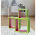 Bhp Design-Regal 3-teilig MDF Hochglanz Grün/Pink Bild 3