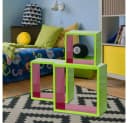 Bhp Design-Regal 3-teilig MDF Hochglanz Grün/Pink Bild 5