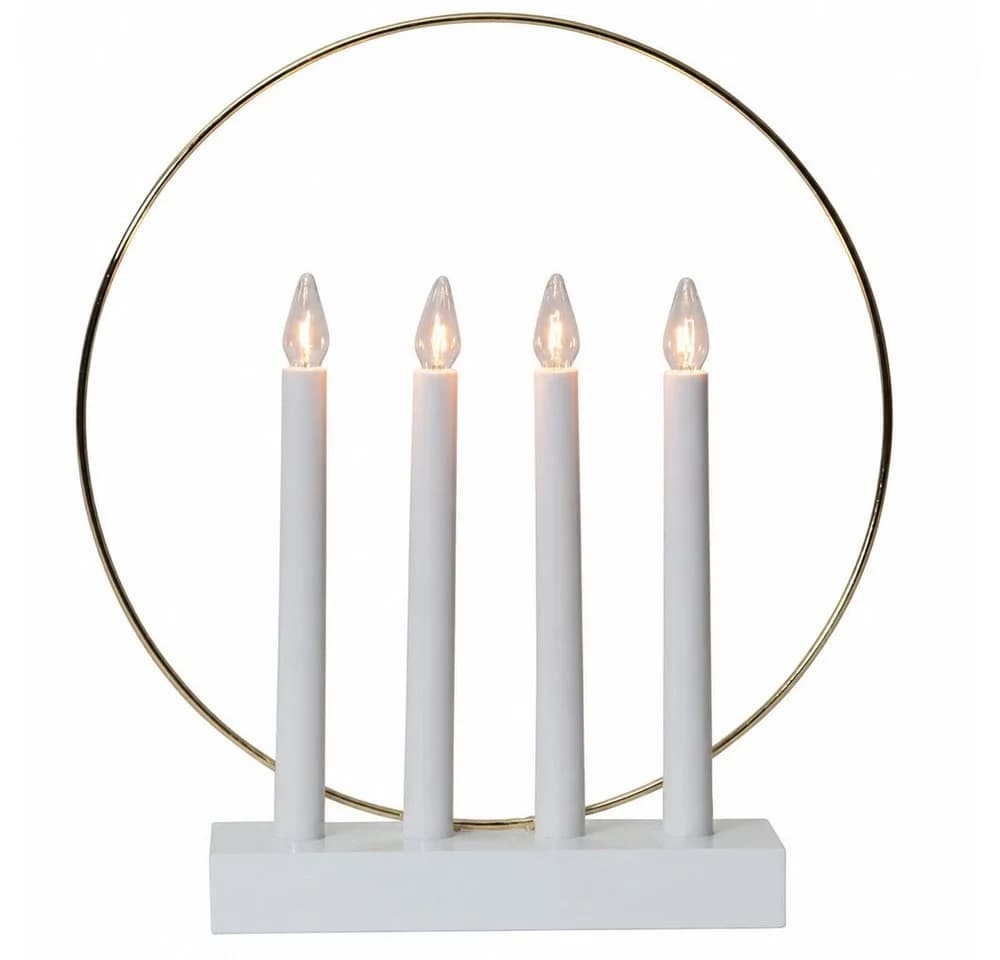EGLO LED Kerzenständer Weiß mit 4 warmweißen LEDs