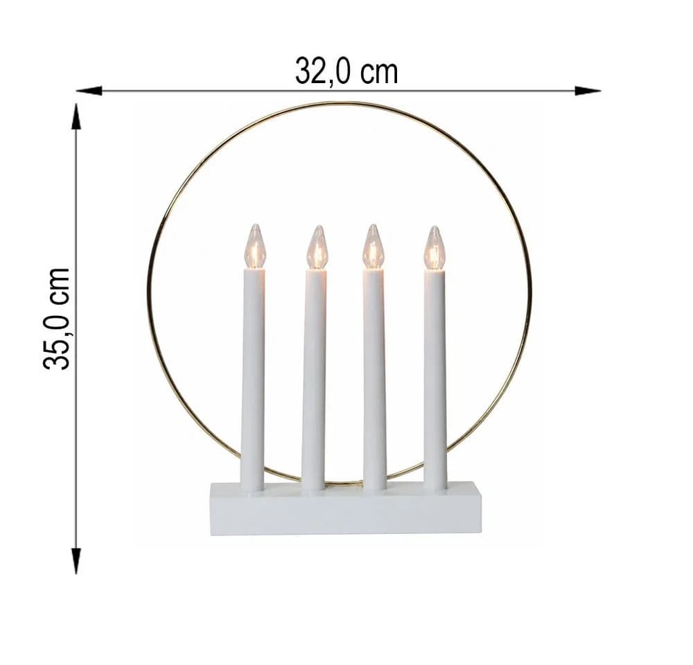 EGLO LED Kerzenständer Weiß mit 4 warmweißen LEDs - Bild 5