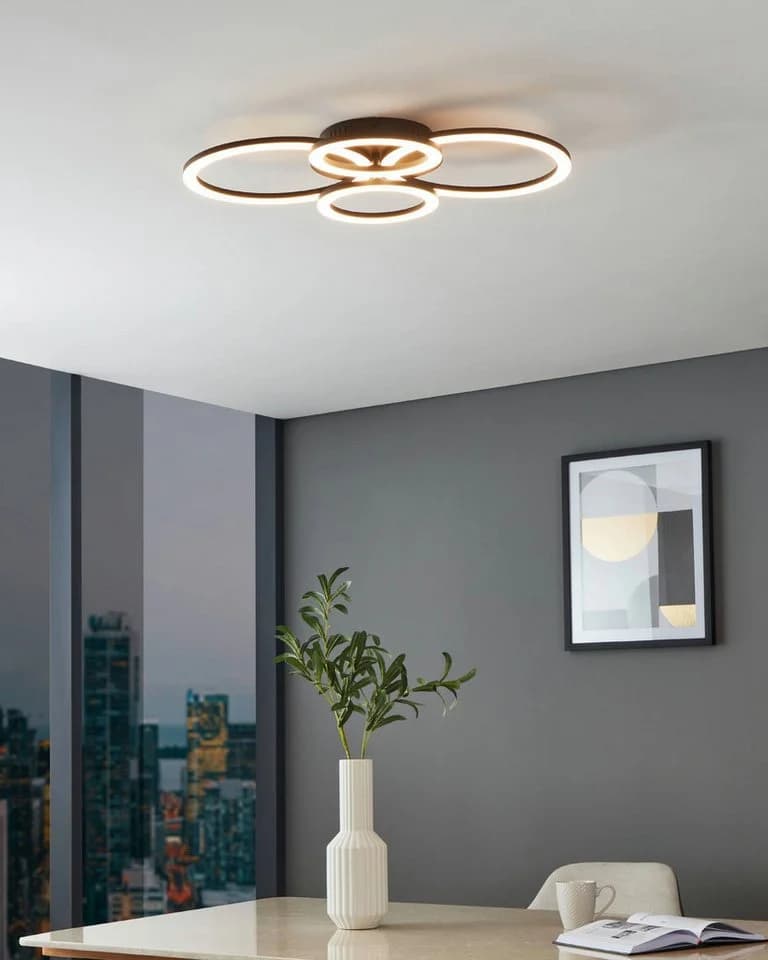 EGLO PARRAPOS-Z Deckenleuchte Schwarz Smart Home LED