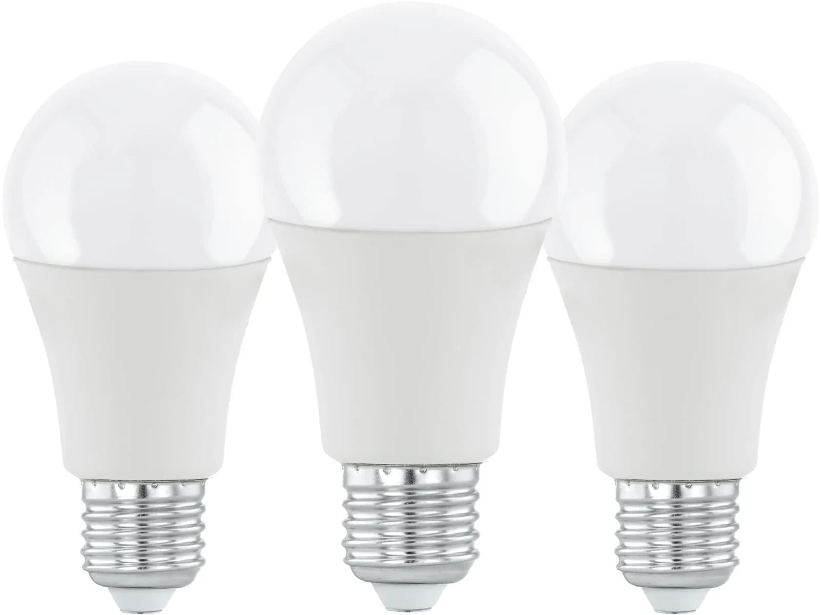 EGLO LED-Leuchtmittel 3er Set E27 Warmweiß 1055 Lumen