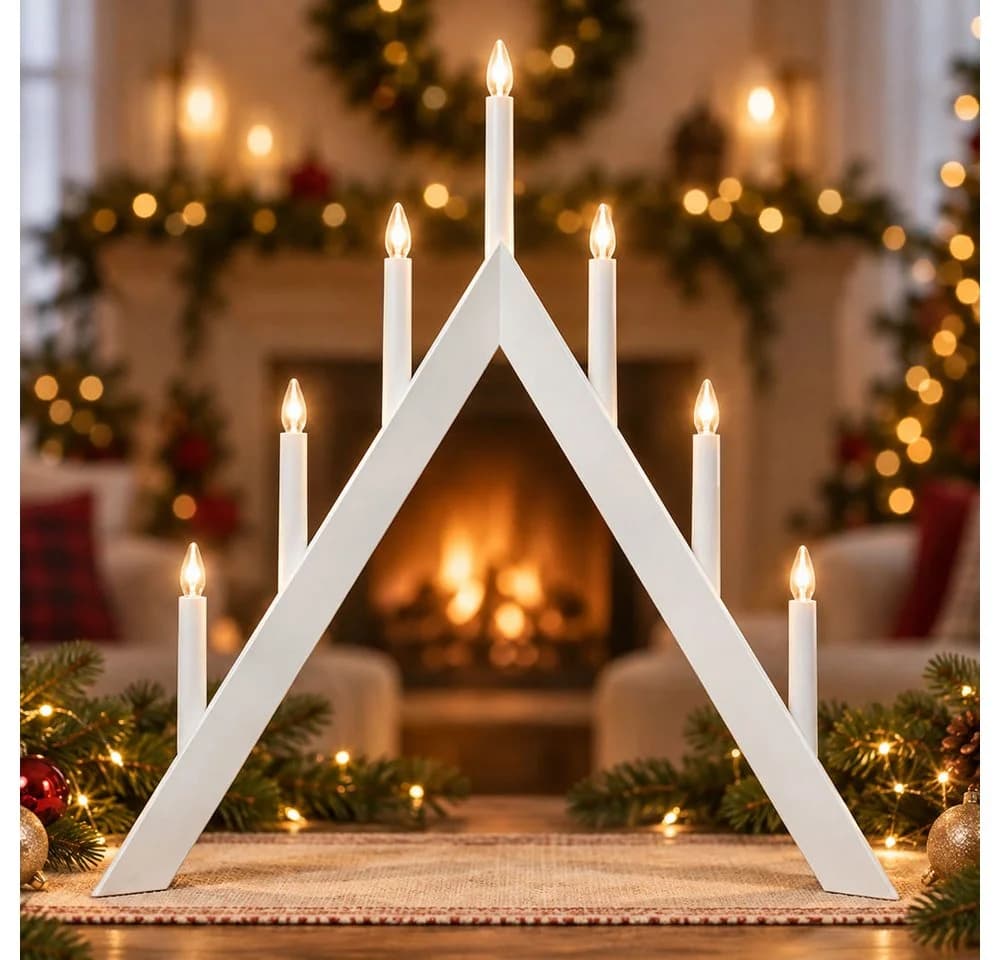 EGLO LED Kerzenständer Pyramide Weiß Warmweiß - Bild 2