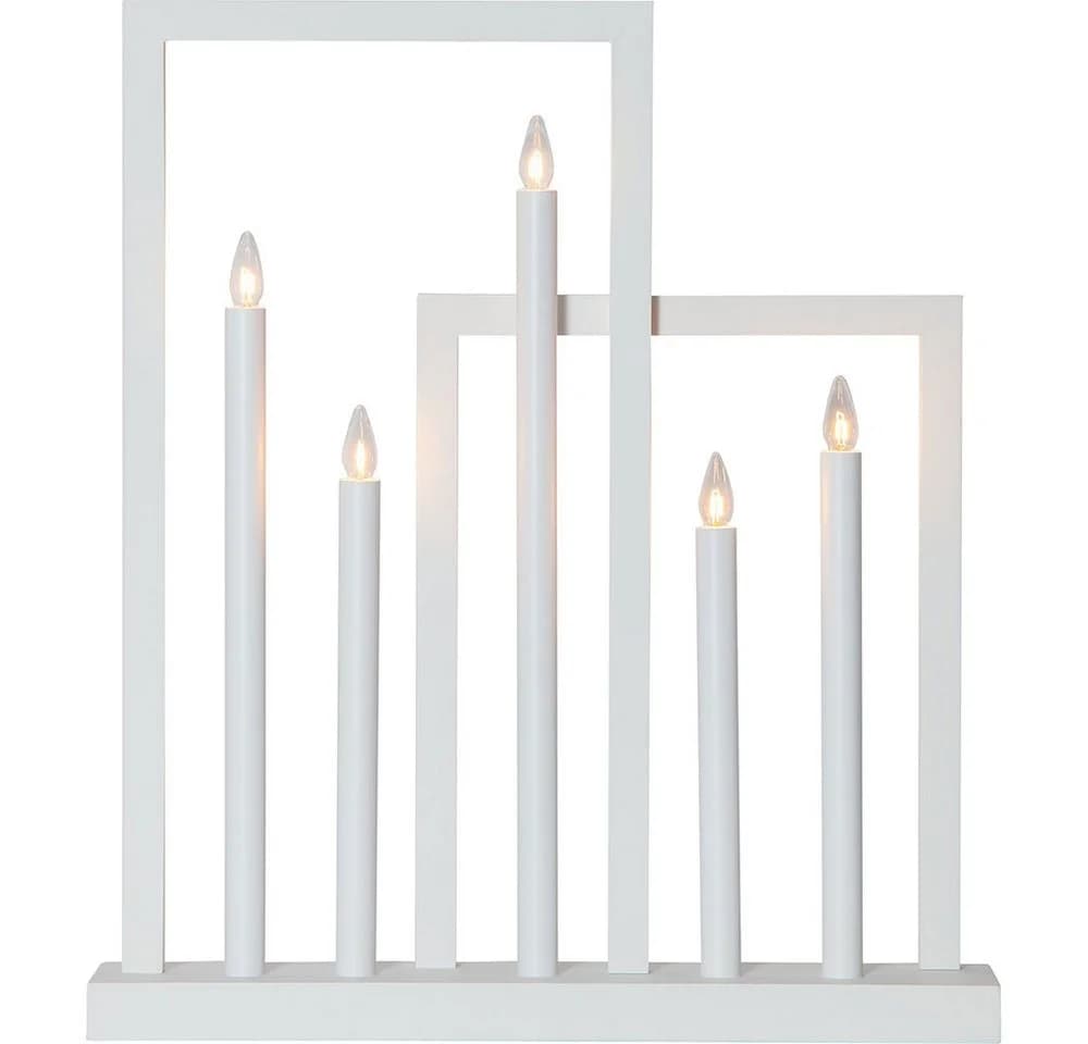 EGLO LED Kerzenständer FRAME Weiß 5-flammig mit Leuchtmittel