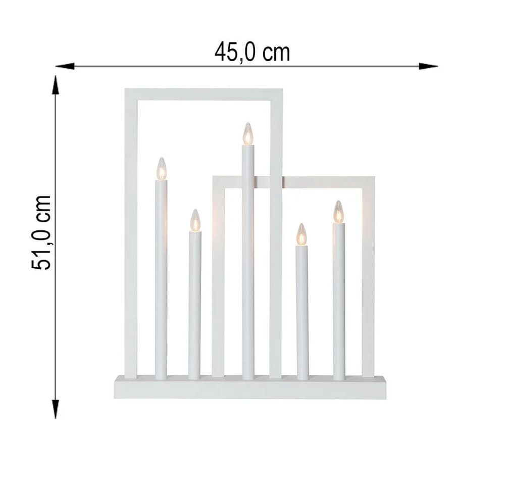EGLO LED Kerzenständer FRAME Weiß 5-flammig mit Leuchtmittel - Bild 5