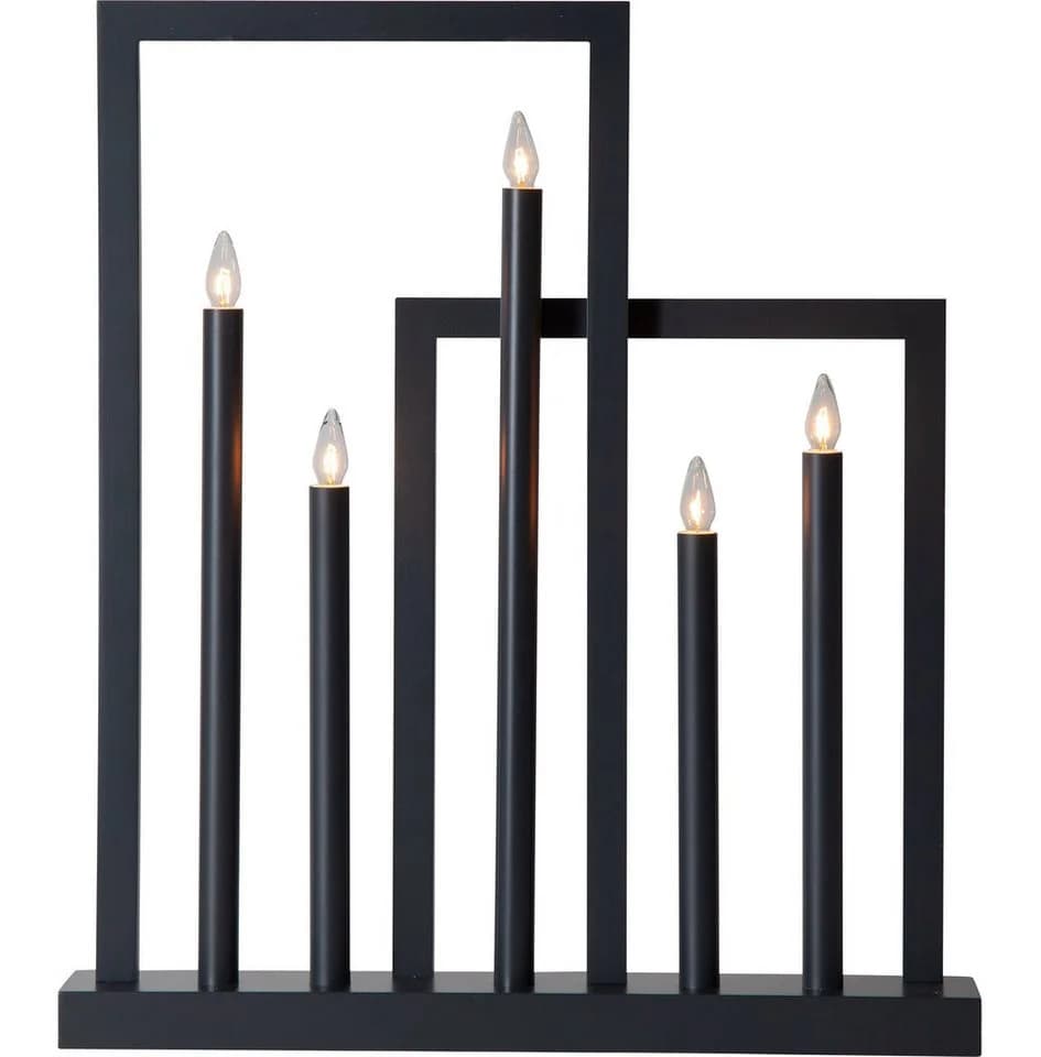 EGLO Kerzenständer FRAME Anthrazit Holz Metall mit LED Warmweiß - Bild 2