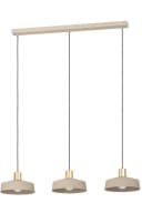 EGLO VALDIOLA Hängeleuchte 3-flammig Beige/Messing Stahl Bild 2