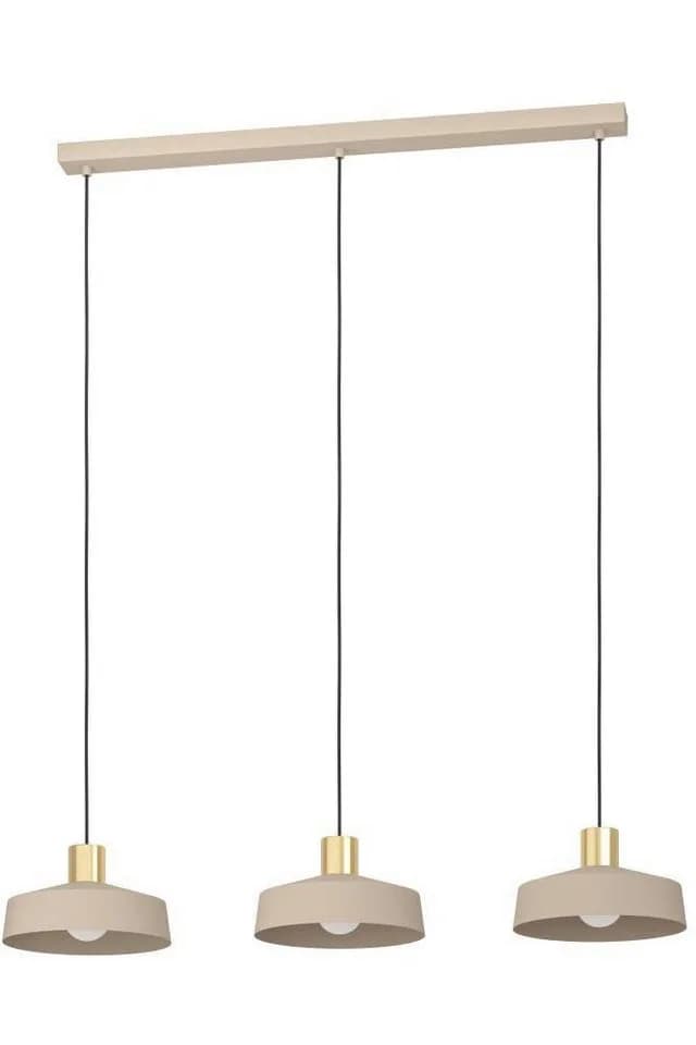 EGLO VALDIOLA Hängeleuchte 3-flammig Beige/Messing Stahl - Bild 2