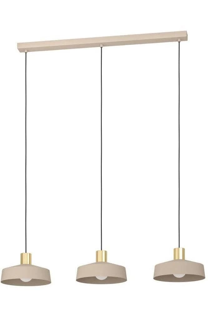 EGLO VALDIOLA Hängeleuchte 3-flammig Beige/Messing Stahl - Bild 5