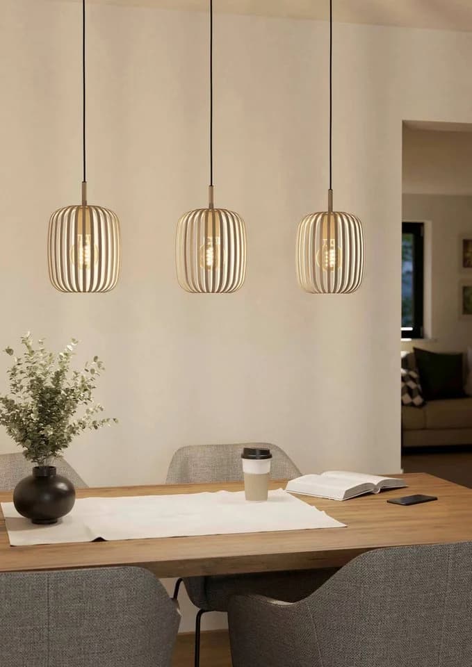 Eglo Hängeleuchte Romazzina Beige Stahl Pendelleuchte 3-flammig