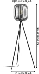 EGLO Stehlampe ROMAZZINA Stahl Dreibein 140,5x32,5cm Bild 4