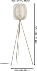 EGLO Stehlampe ROMAZZINA Beige Stahl Fußschalter Bild 4