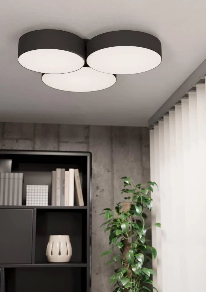 EGLO connect Smart-LED-Deckenleuchte Barbano-Z Schwarz