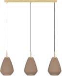 Hängelampe Caprarola 90 cm Sandfarben 3-flg. Glas Bild 2