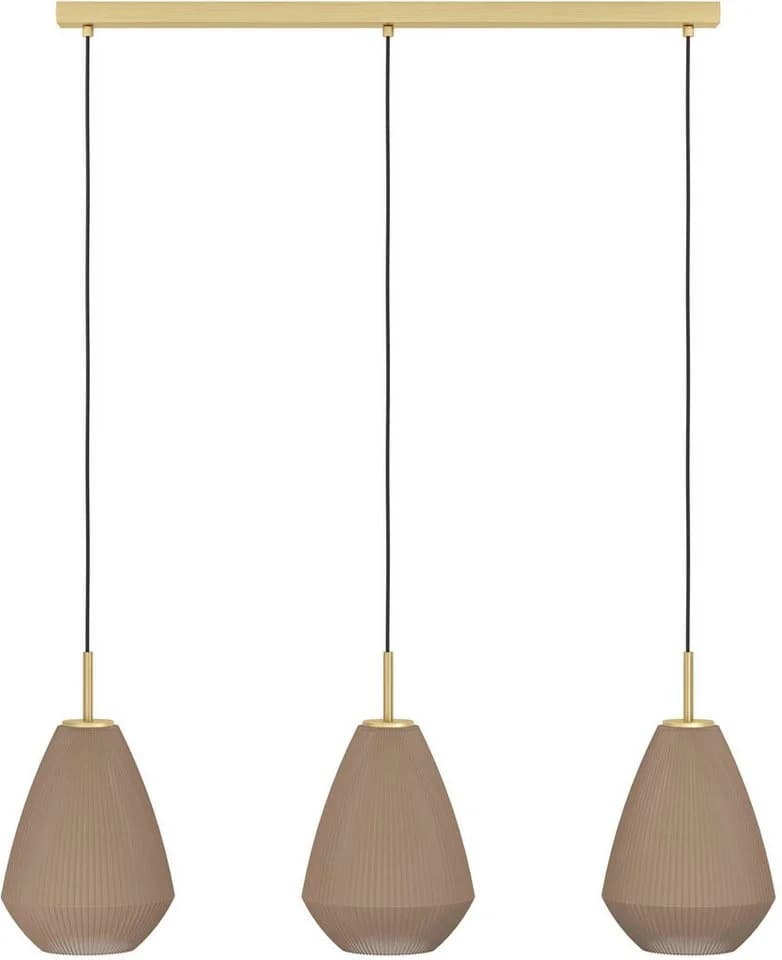 Hängelampe Caprarola 90 cm Sandfarben 3-flg. Glas - Bild 2