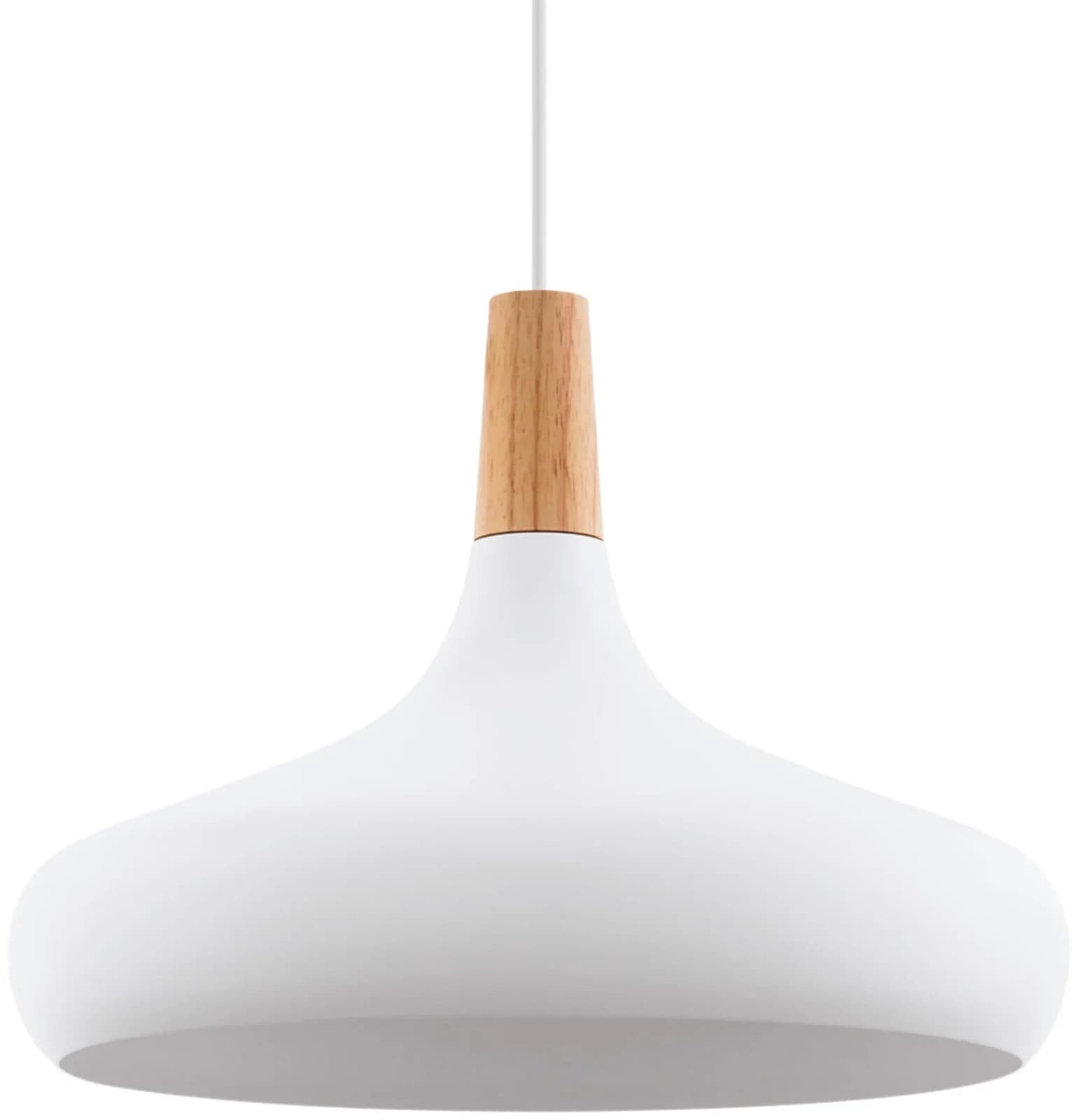 EGLO Hängeleuchte SABINAR Braun Weiß Holz