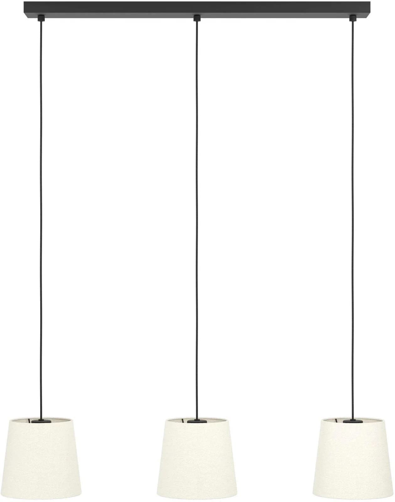 Hängeleuchte Febres 88 cm Schwarz/Weiß 3-flg. Eglo