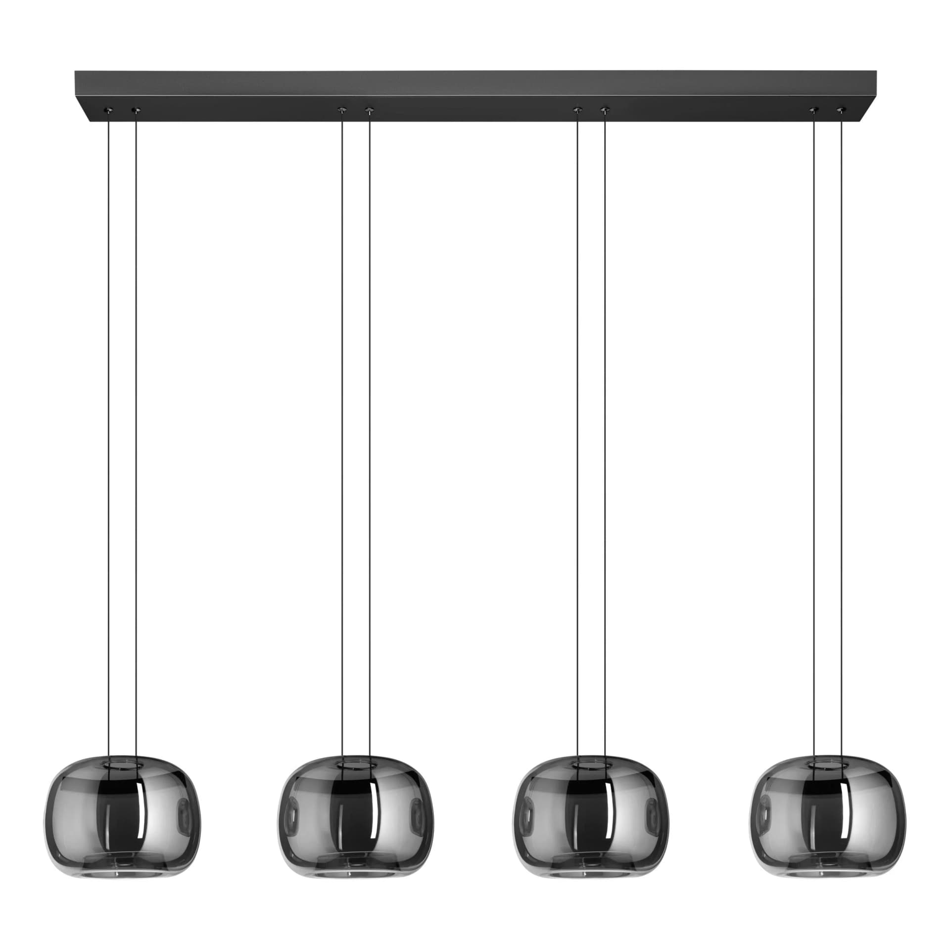 EGLO LED Pendelleuchte HORTUNAS 4-flammig Schwarz