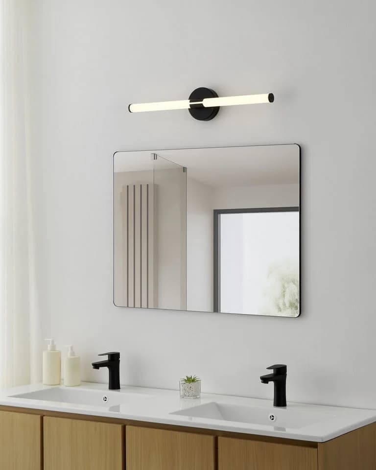 EGLO Spiegelleuchte RAMOLA Wandlampe LED 11W IP44 Schwarz - Bild 5
