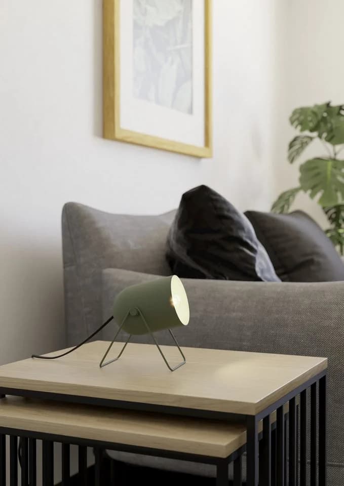 EGLO Tischleuchte TILSTON Tischlampe Lodengrün Metall