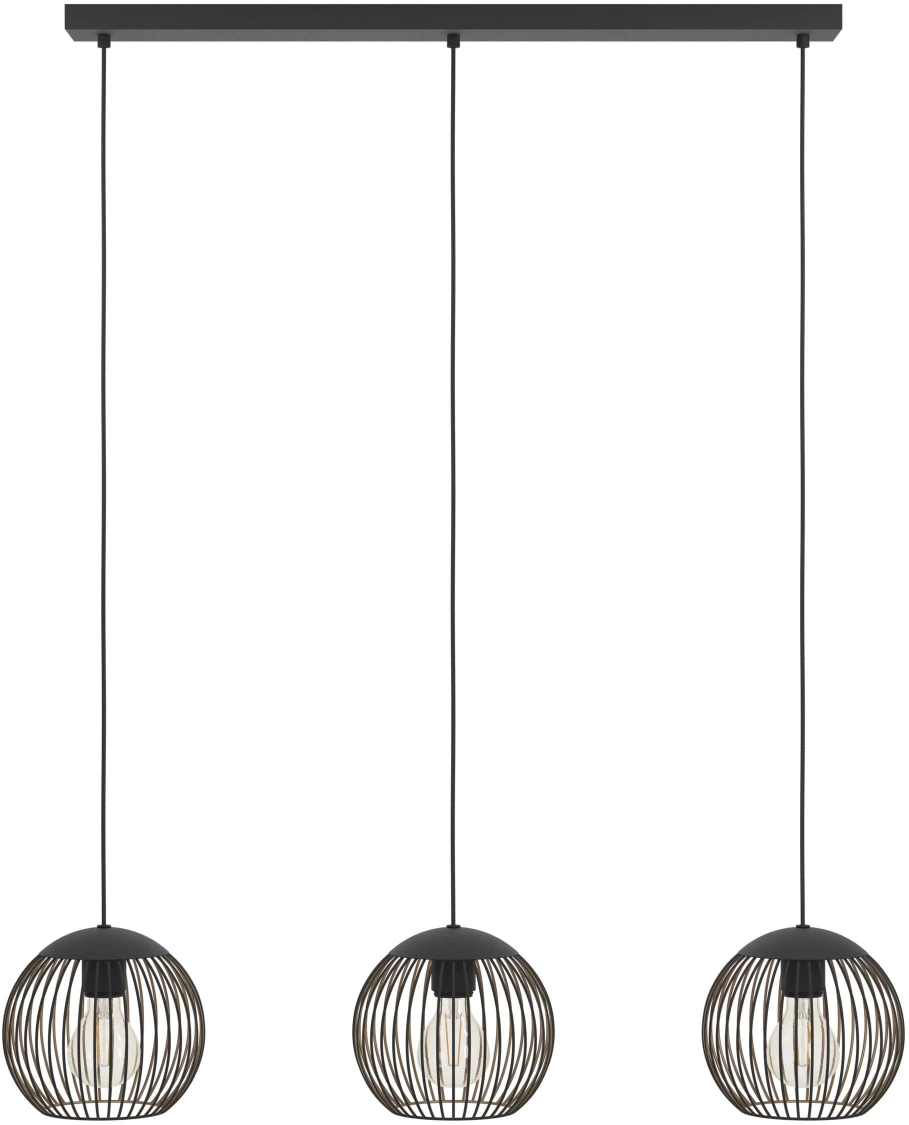 EGLO Hängeleuchte ALMANZORA Pendellampe Stahl E27 3x60W IP20