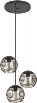EGLO Hängeleuchte ALMANZORA Pendellampe Stahl E27 3x60W IP20 Bild 2