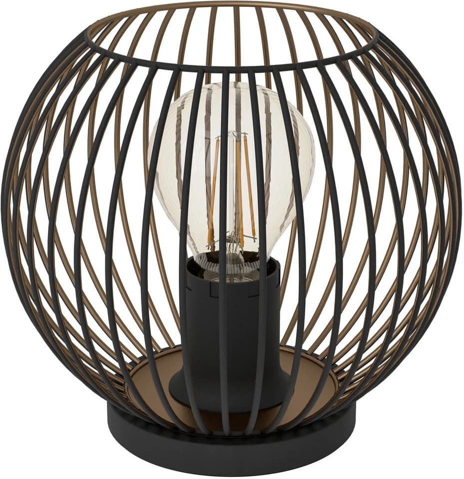 EGLO Tischleuchte ALMANZORA Tischlampe Stahl E27 1x60W IP20 Ein/Ausschalter ohne Leuchtmittel Nachttischlampe Schreibtischleuchte Leselampe - Bild 2