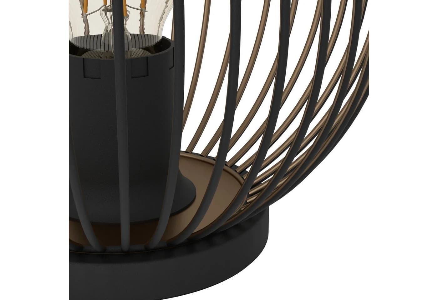 EGLO Tischleuchte ALMANZORA Tischlampe Stahl E27 1x60W IP20 Ein/Ausschalter ohne Leuchtmittel Nachttischlampe Schreibtischleuchte Leselampe - Bild 4