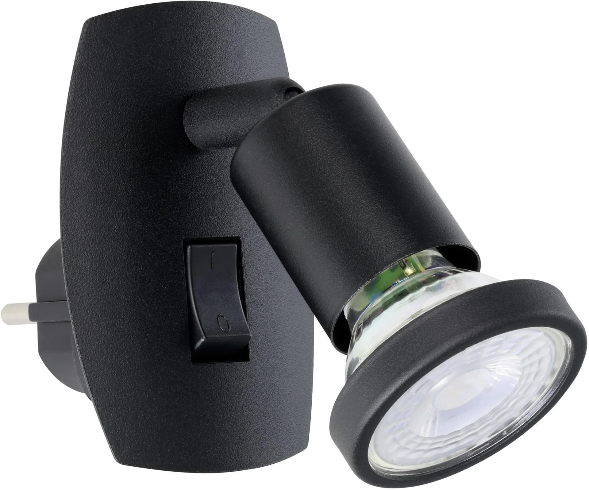 EGLO Steckdosenleuchte PARRINI Steckerlampe Schwarz GU10 4,5W IP20