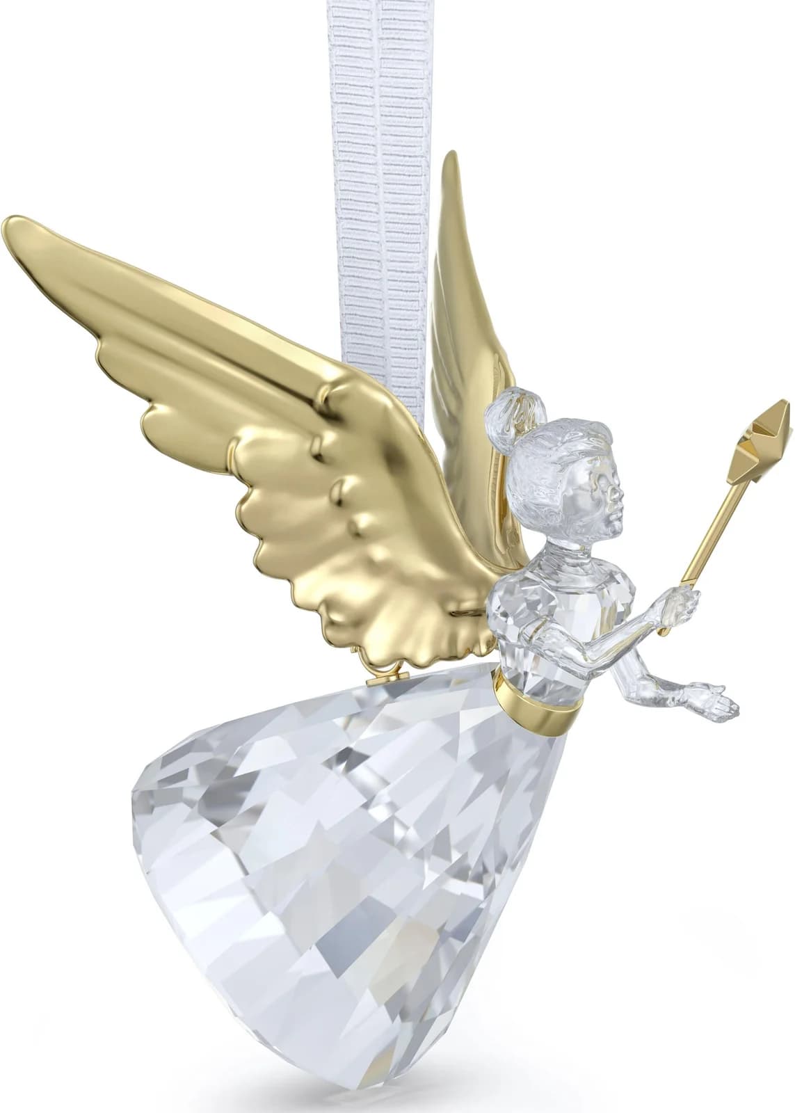 Swarovski Dekohänger Ornament Angel Weiß/Gold Kristallglas