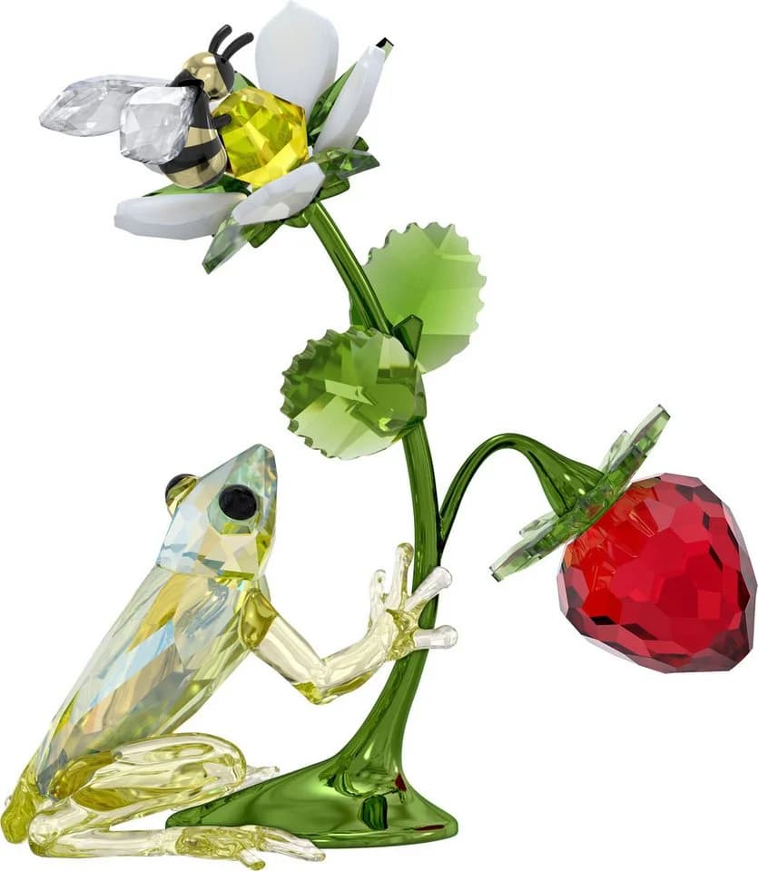 Swarovski Dekofigur Idyllia Frosch Kristall Metall - Bild 2