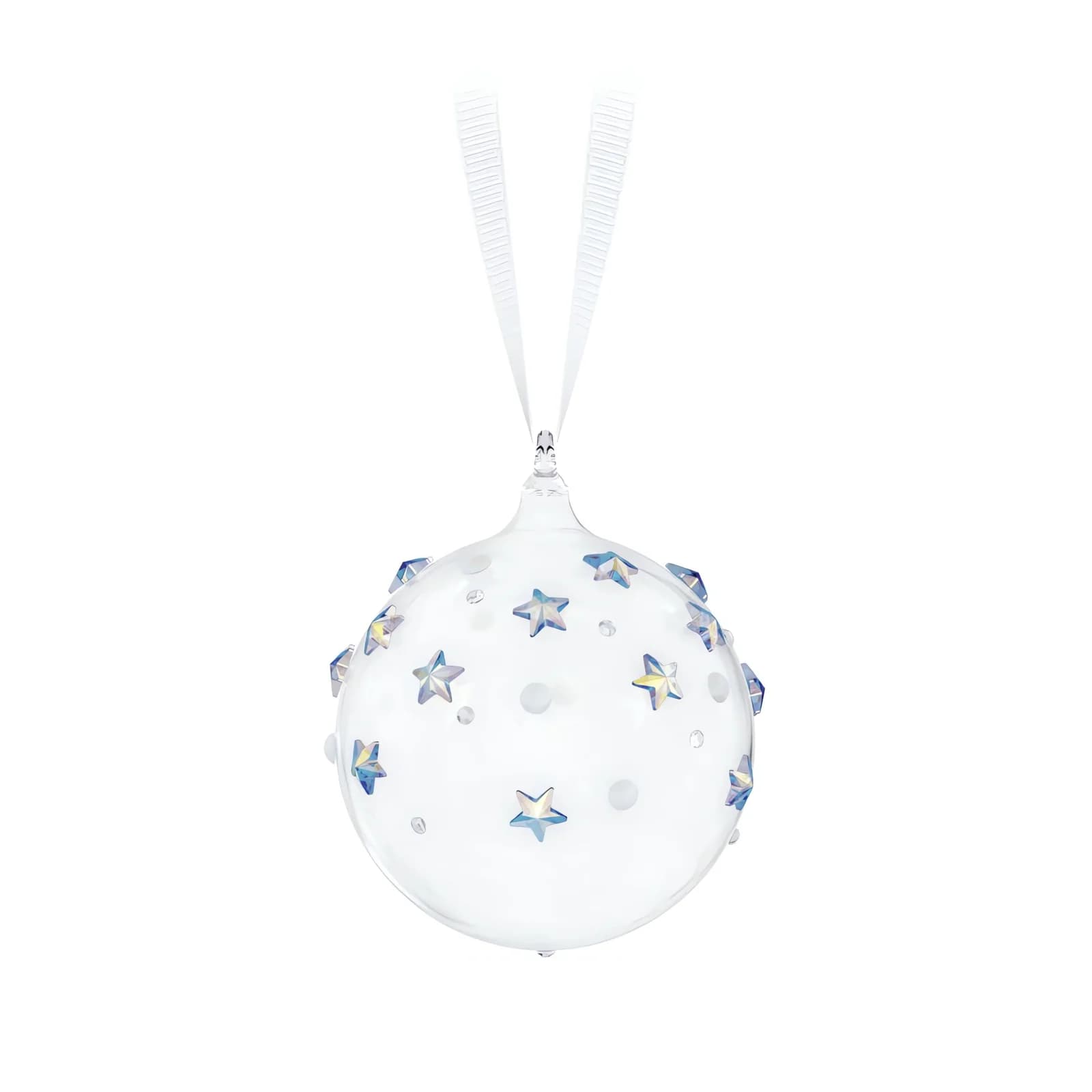 Swarovski Dekohänger Weihnachtskugel Kristallweiß Aurora Borealis