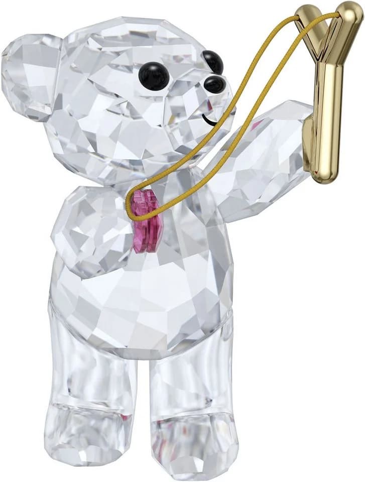 Swarovski Kris Bär Dekofigur Kristall Weiß Gold Rot Schwarz - Bild 2