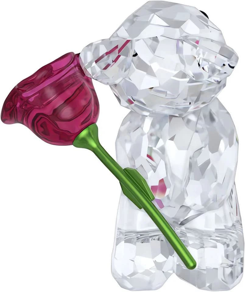 Swarovski Kristallfigur Kris Bär Eine Rose voller Liebe